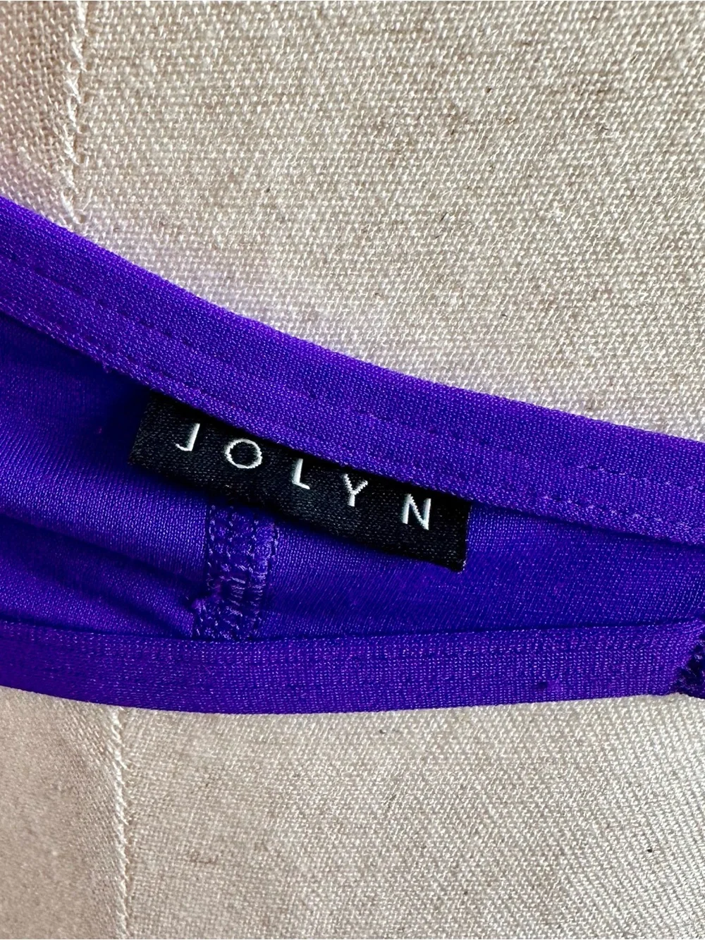 JOLYN Bikini Top Vent Purple (Grape) New Without Tags Size M Pool Beach Made USA
